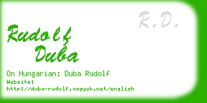 rudolf duba business card